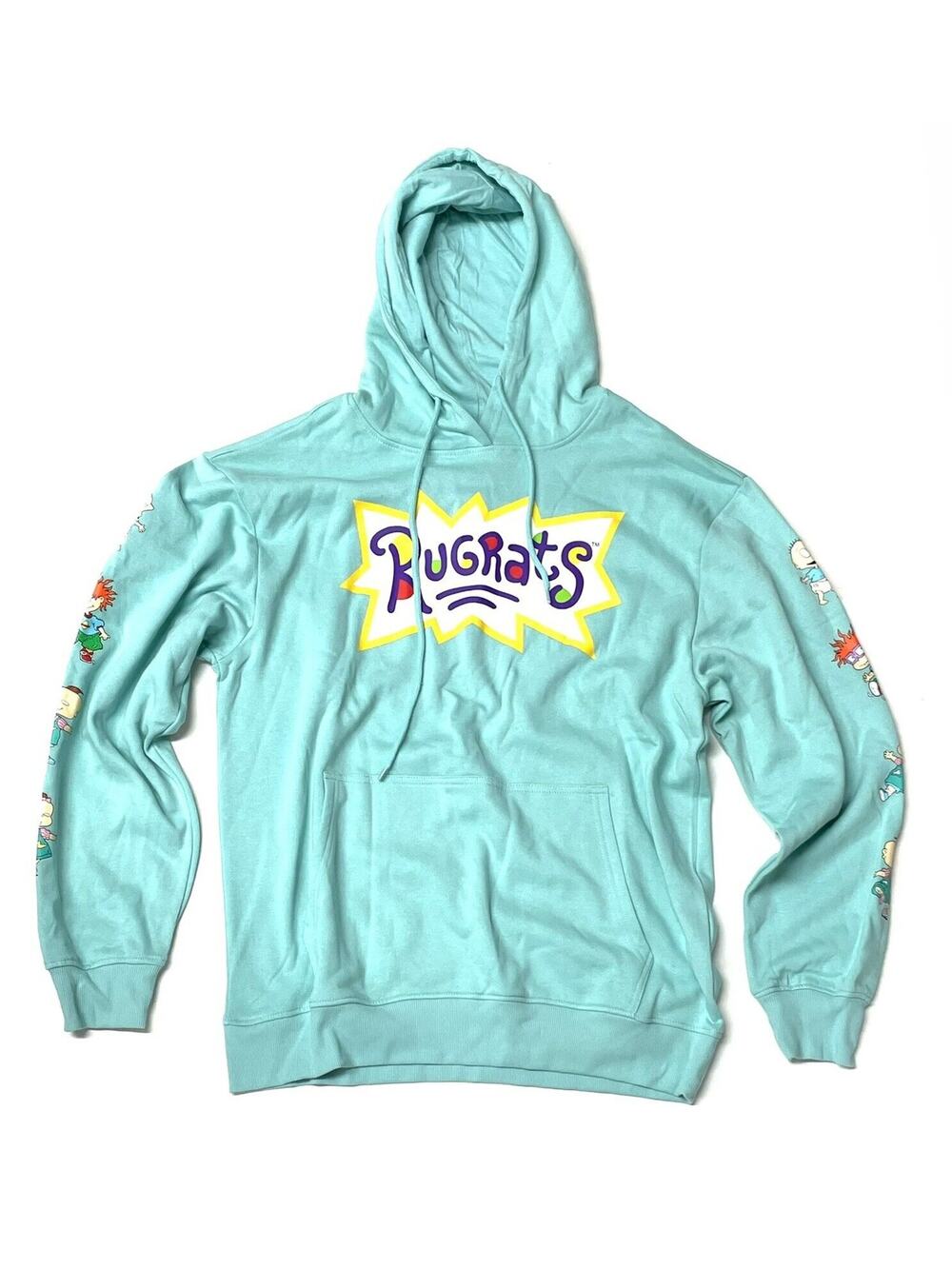 RUGRATS Hoodie Size M Chucky Tommy The Twins Pullover Hooded Sweatshirt Mint Grn